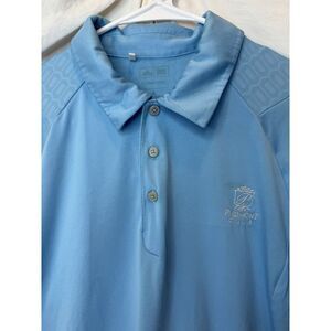 adidas Shirt Mens‎ M Baby Blue Climacool Golf Short Sleeve Polo Piedmont Club